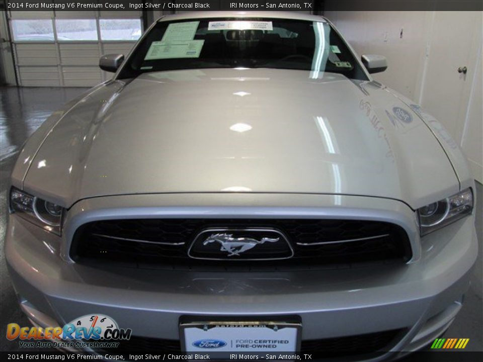 2014 Ford Mustang V6 Premium Coupe Ingot Silver / Charcoal Black Photo #2