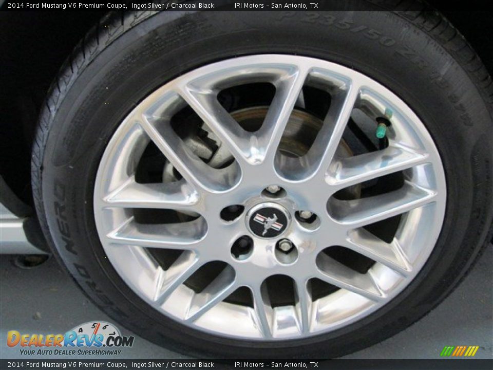 2014 Ford Mustang V6 Premium Coupe Ingot Silver / Charcoal Black Photo #4