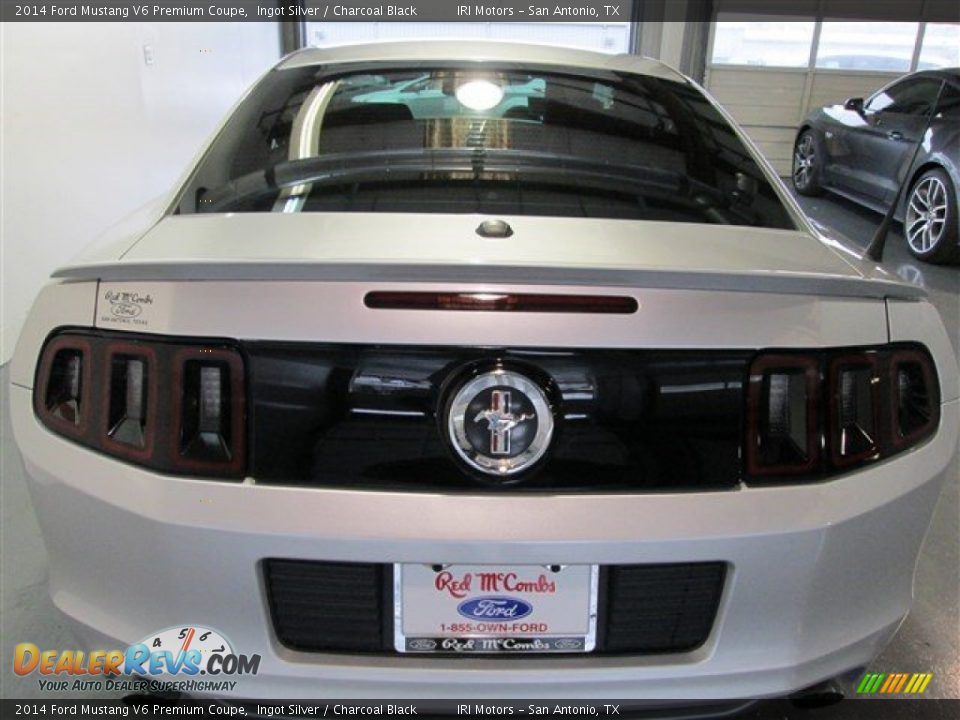 2014 Ford Mustang V6 Premium Coupe Ingot Silver / Charcoal Black Photo #5
