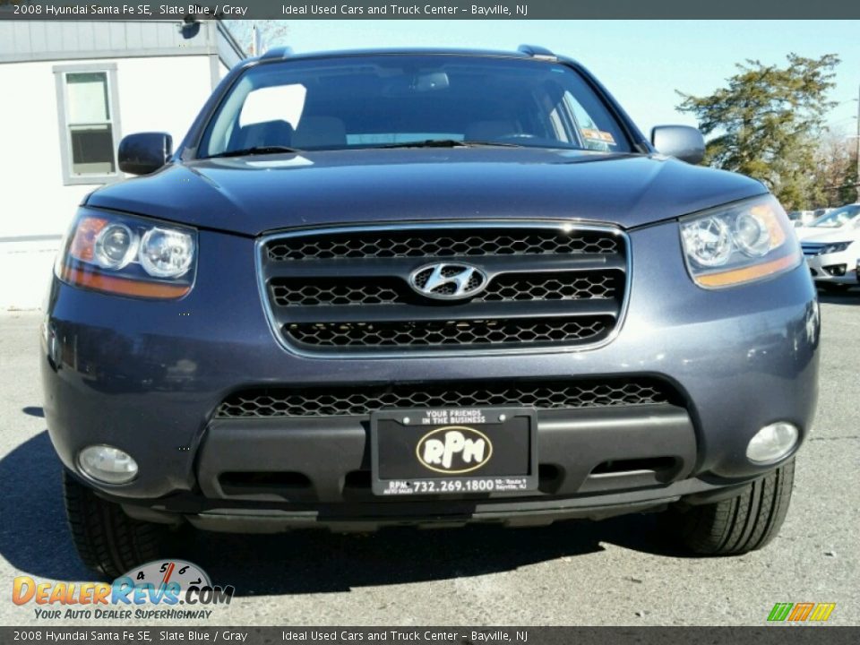 2008 Hyundai Santa Fe SE Slate Blue / Gray Photo #4