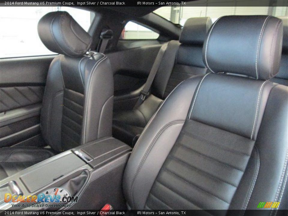 2014 Ford Mustang V6 Premium Coupe Ingot Silver / Charcoal Black Photo #7