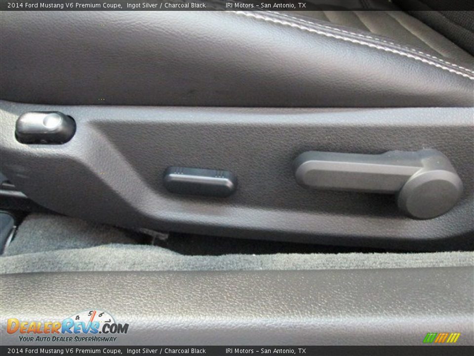 2014 Ford Mustang V6 Premium Coupe Ingot Silver / Charcoal Black Photo #13