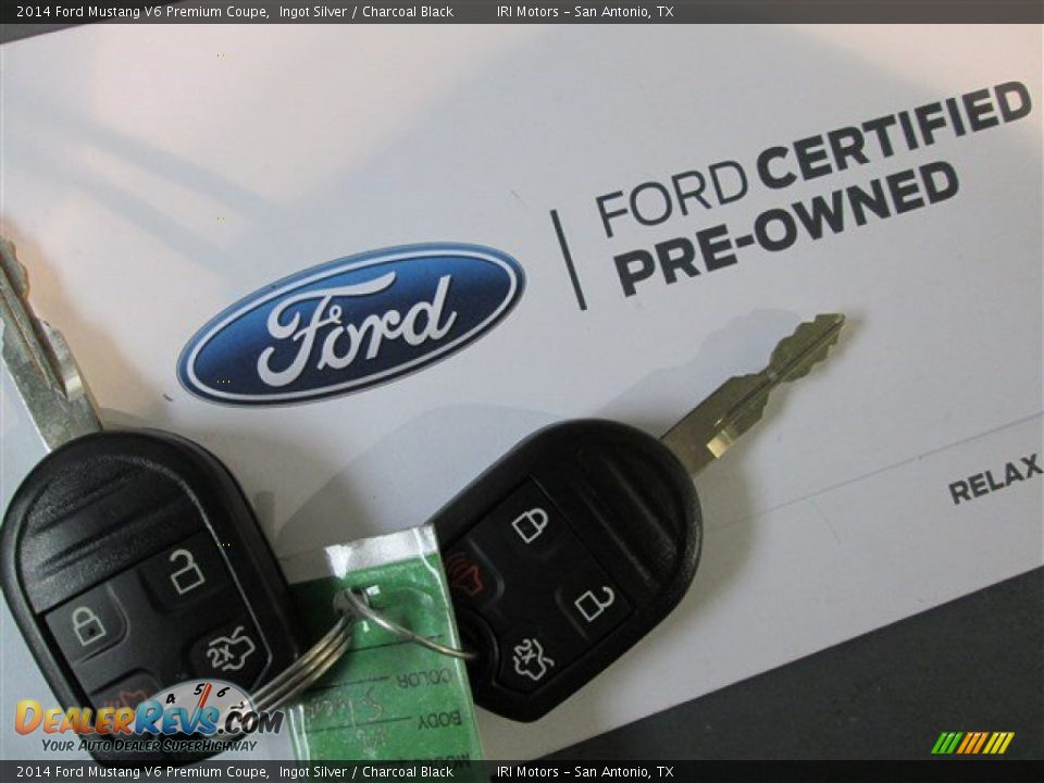 2014 Ford Mustang V6 Premium Coupe Ingot Silver / Charcoal Black Photo #19