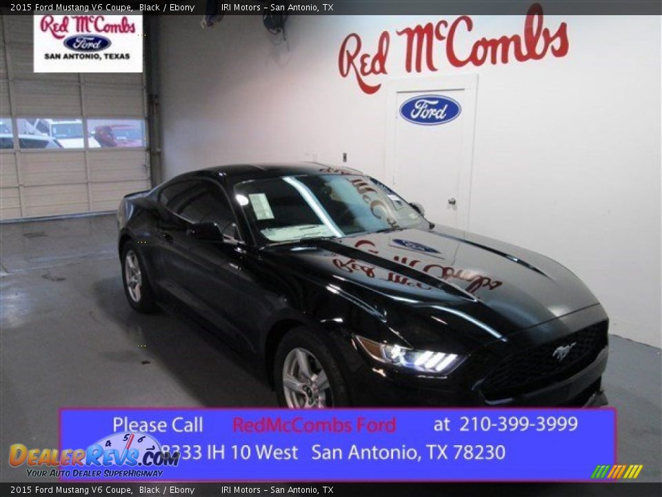 2015 Ford Mustang V6 Coupe Black / Ebony Photo #1
