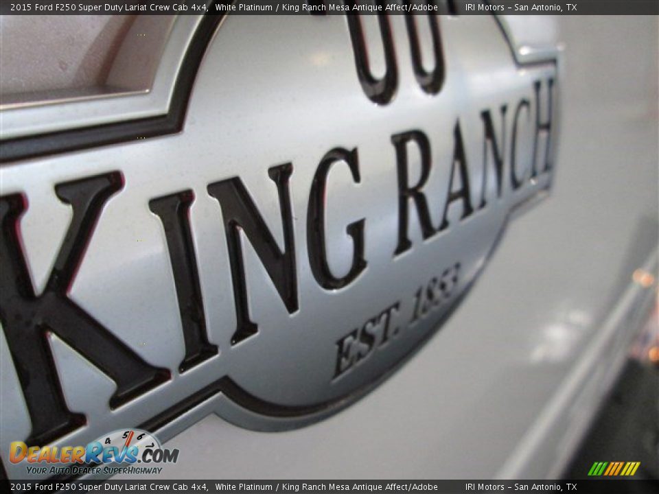 2015 Ford F250 Super Duty Lariat Crew Cab 4x4 White Platinum / King Ranch Mesa Antique Affect/Adobe Photo #7