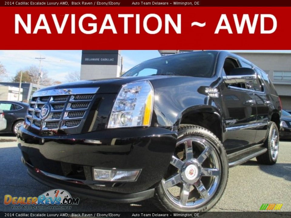 2014 Cadillac Escalade Luxury AWD Black Raven / Ebony/Ebony Photo #1