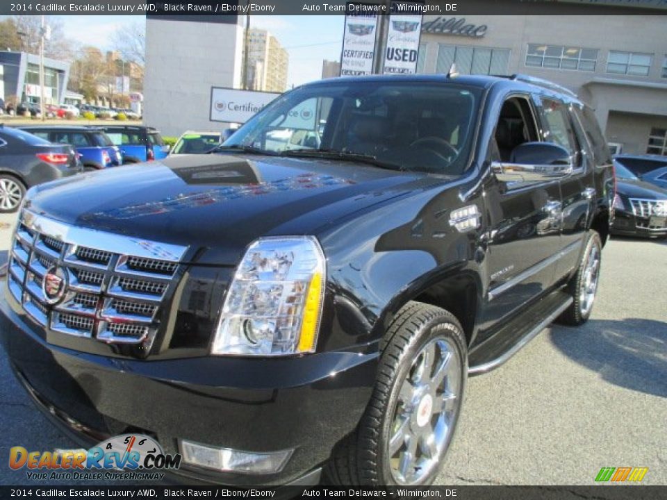 2014 Cadillac Escalade Luxury AWD Black Raven / Ebony/Ebony Photo #2