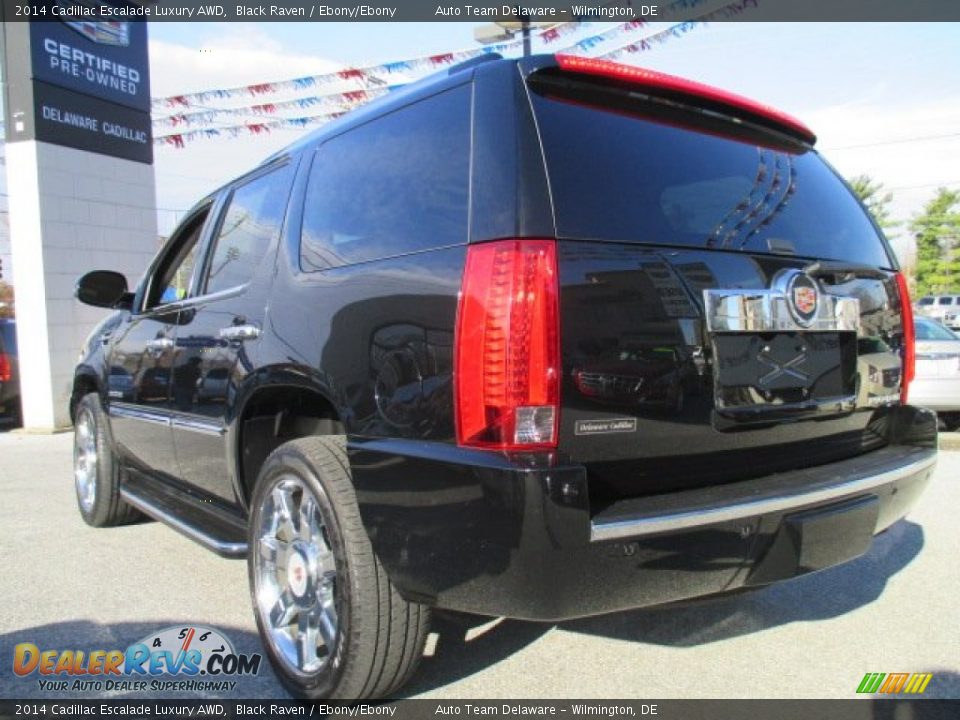 2014 Cadillac Escalade Luxury AWD Black Raven / Ebony/Ebony Photo #4