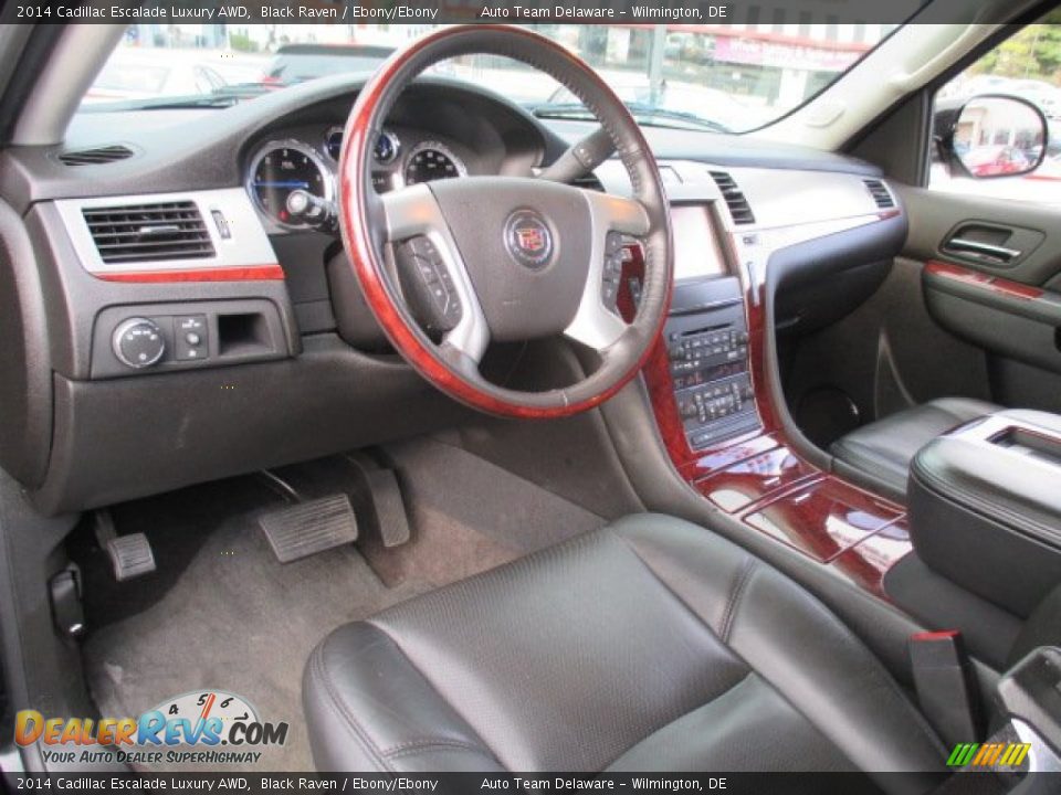 2014 Cadillac Escalade Luxury AWD Black Raven / Ebony/Ebony Photo #10