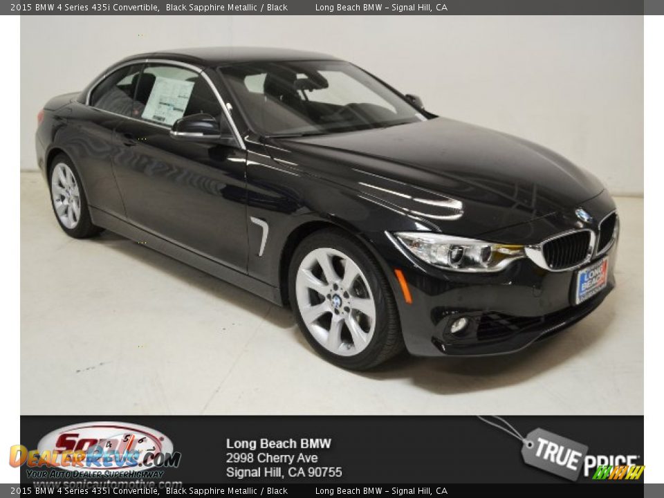 2015 BMW 4 Series 435i Convertible Black Sapphire Metallic / Black Photo #1