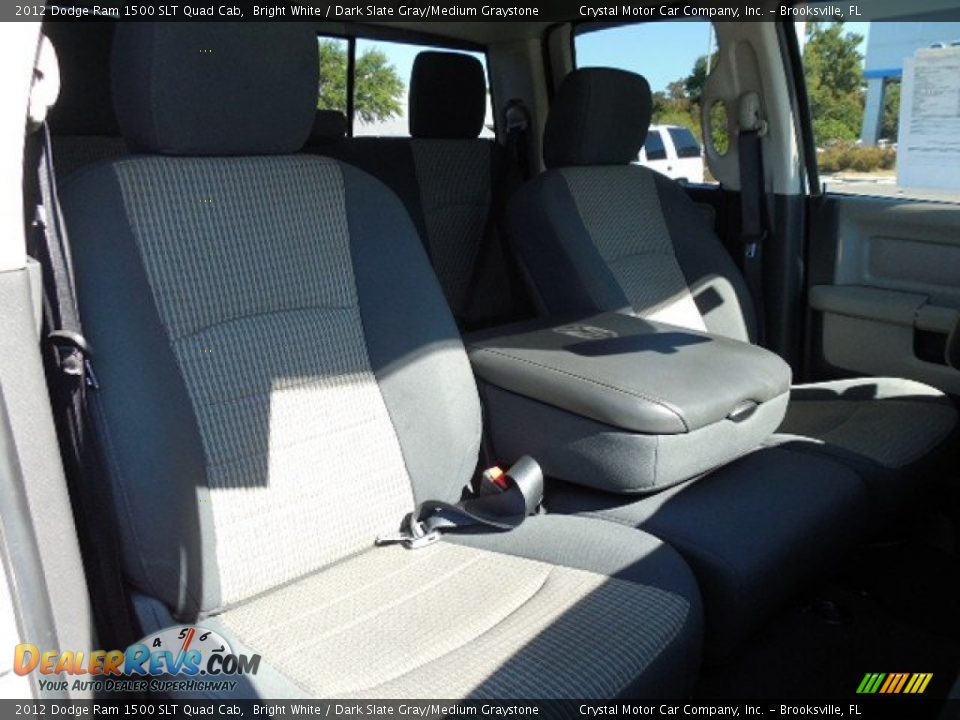 2012 Dodge Ram 1500 SLT Quad Cab Bright White / Dark Slate Gray/Medium Graystone Photo #12
