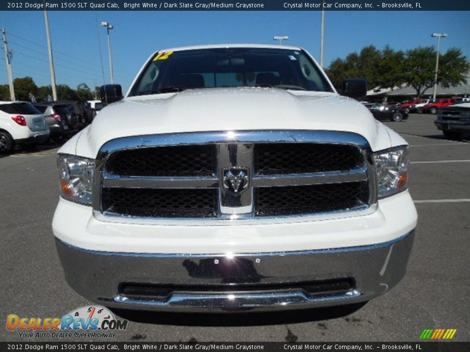 2012 Dodge Ram 1500 SLT Quad Cab Bright White / Dark Slate Gray/Medium Graystone Photo #13