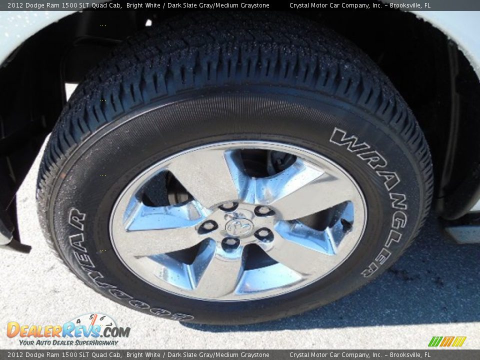 2012 Dodge Ram 1500 SLT Quad Cab Bright White / Dark Slate Gray/Medium Graystone Photo #14