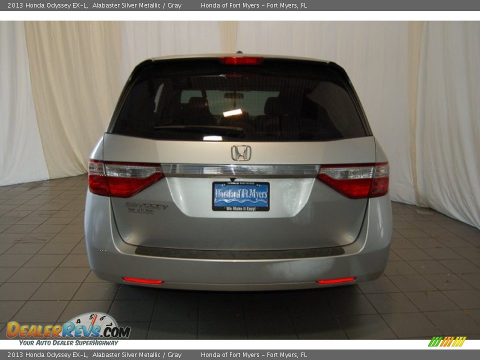 2013 Honda Odyssey EX-L Alabaster Silver Metallic / Gray Photo #7