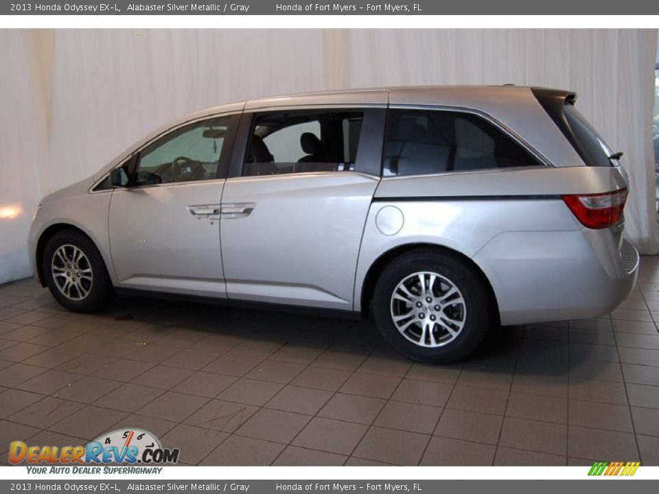 2013 Honda Odyssey EX-L Alabaster Silver Metallic / Gray Photo #11