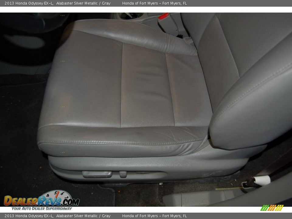 2013 Honda Odyssey EX-L Alabaster Silver Metallic / Gray Photo #14