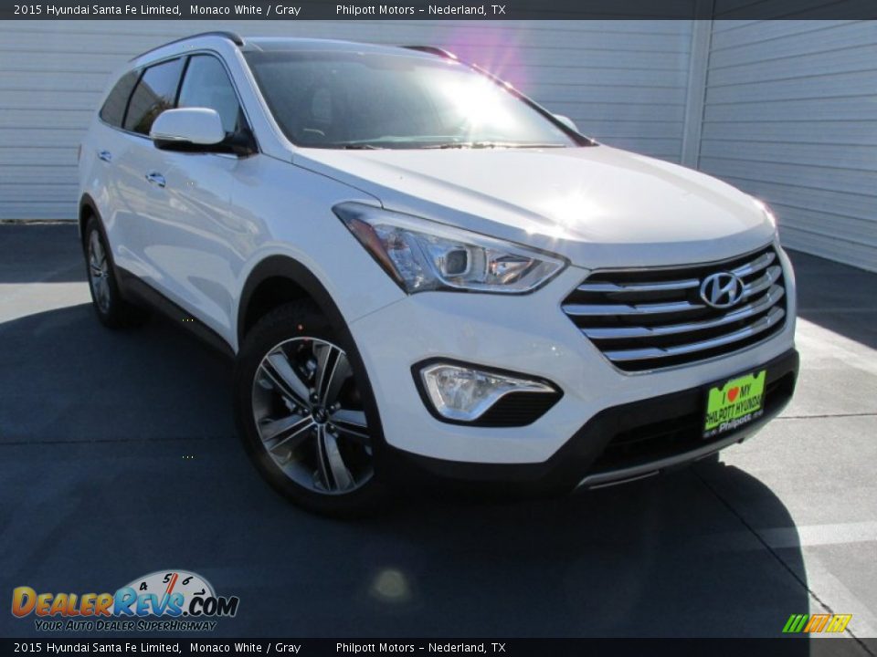 2015 Hyundai Santa Fe Limited Monaco White / Gray Photo #1