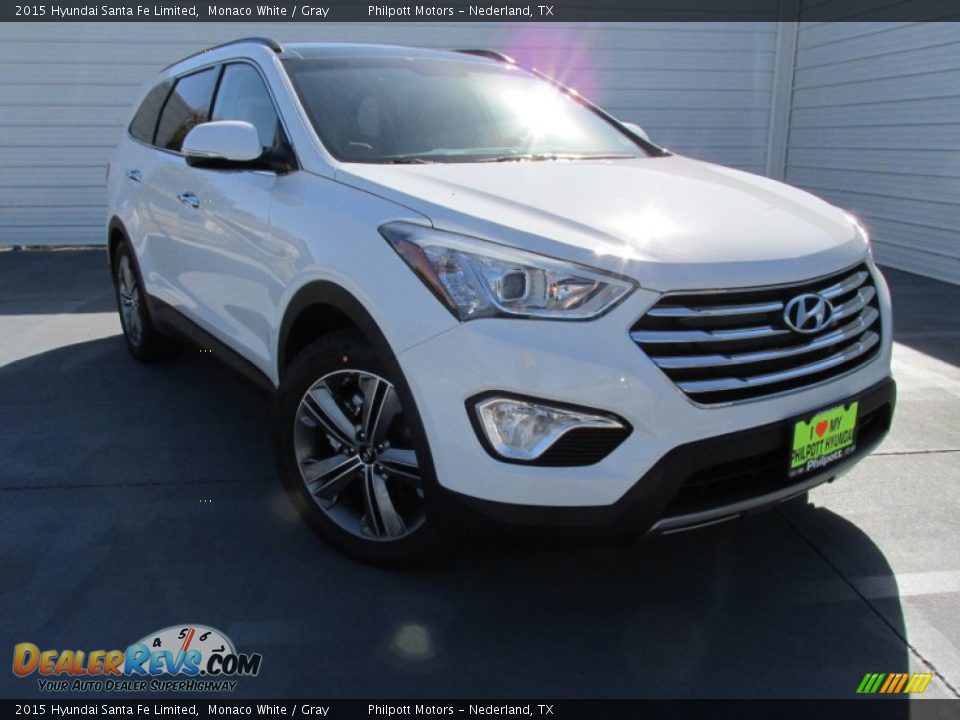 2015 Hyundai Santa Fe Limited Monaco White / Gray Photo #2