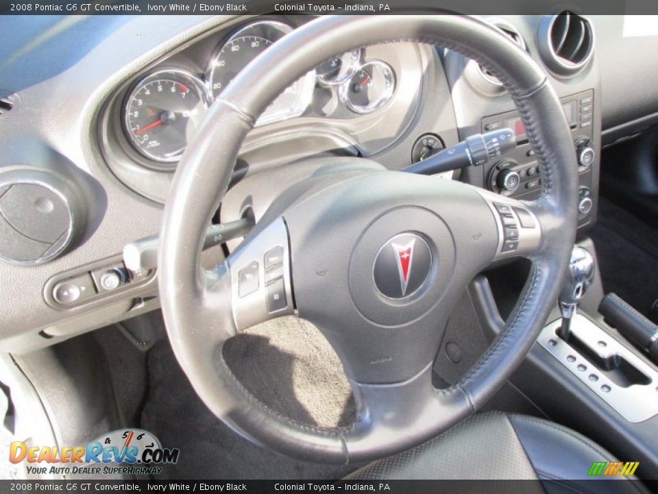 2008 Pontiac G6 GT Convertible Ivory White / Ebony Black Photo #15