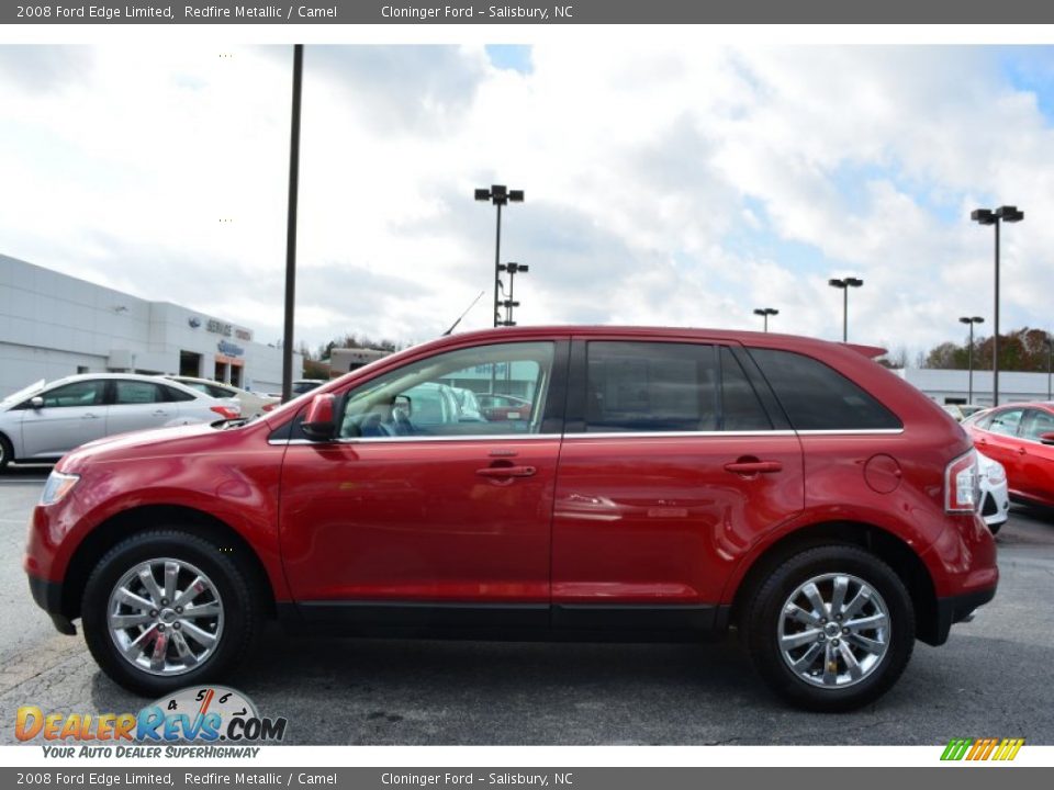 2008 Ford Edge Limited Redfire Metallic / Camel Photo #6