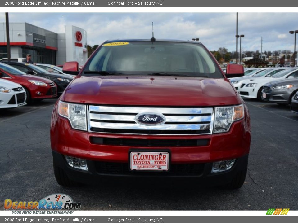 2008 Ford Edge Limited Redfire Metallic / Camel Photo #31