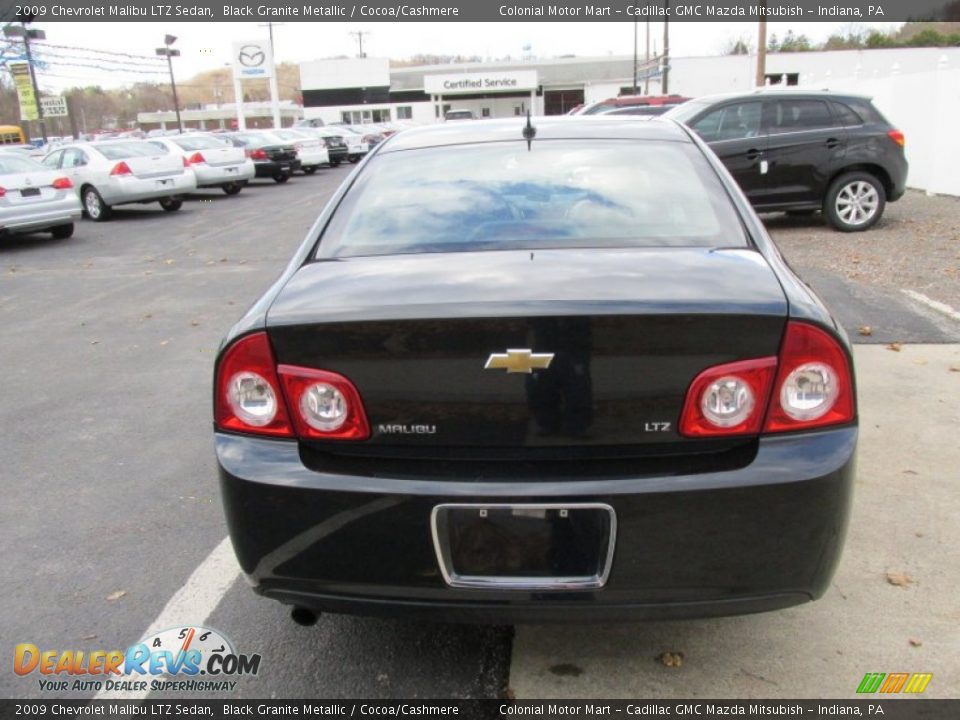 2009 Chevrolet Malibu LTZ Sedan Black Granite Metallic / Cocoa/Cashmere Photo #5