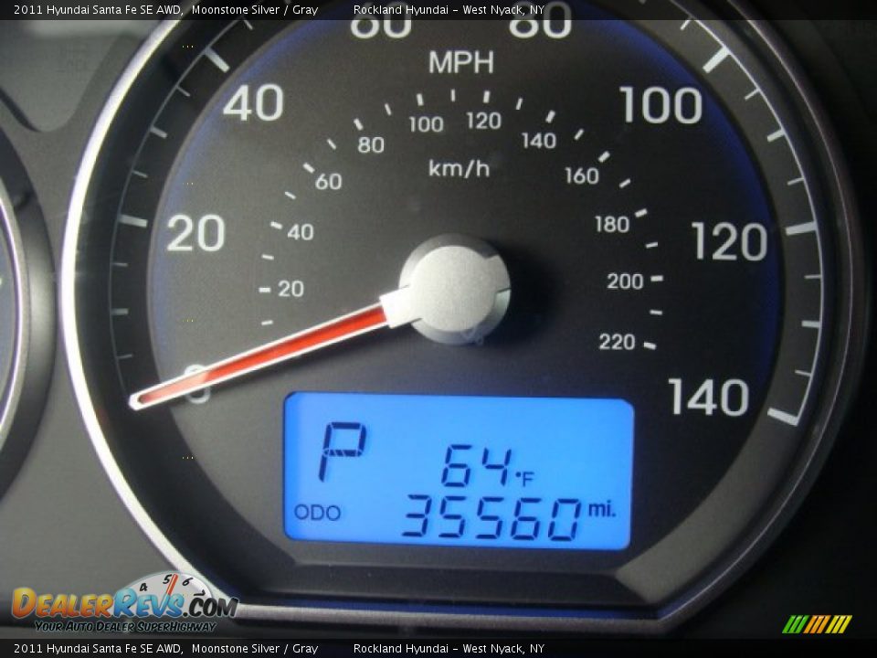 2011 Hyundai Santa Fe SE AWD Moonstone Silver / Gray Photo #16