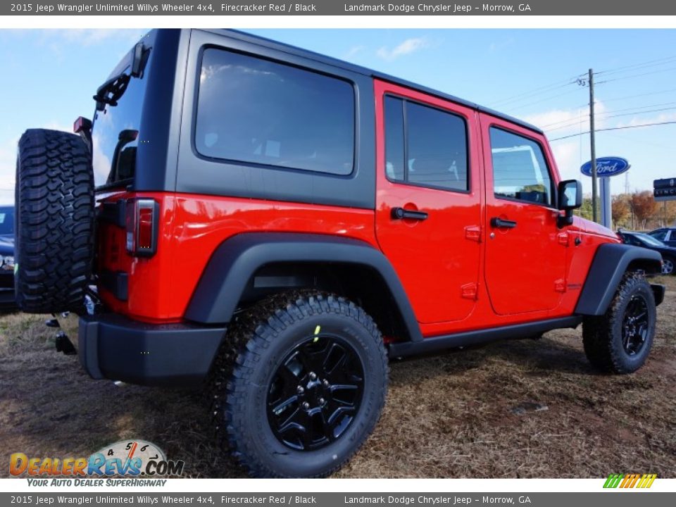 2015 Jeep Wrangler Unlimited Willys Wheeler 4x4 Firecracker Red / Black Photo #3