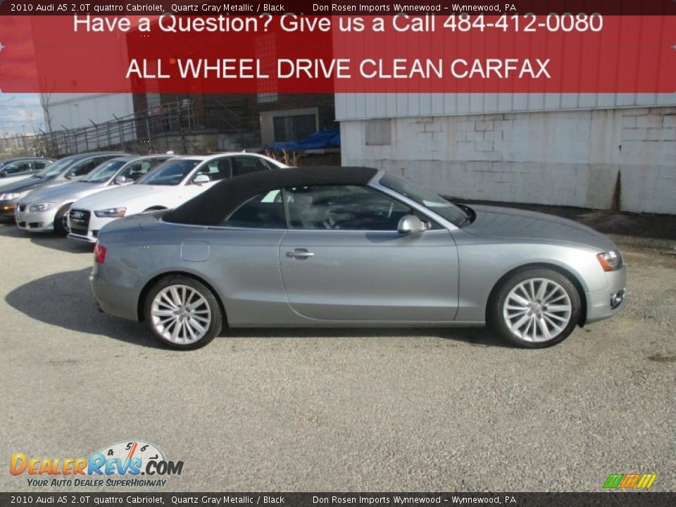 2010 Audi A5 2.0T quattro Cabriolet Quartz Gray Metallic / Black Photo #2