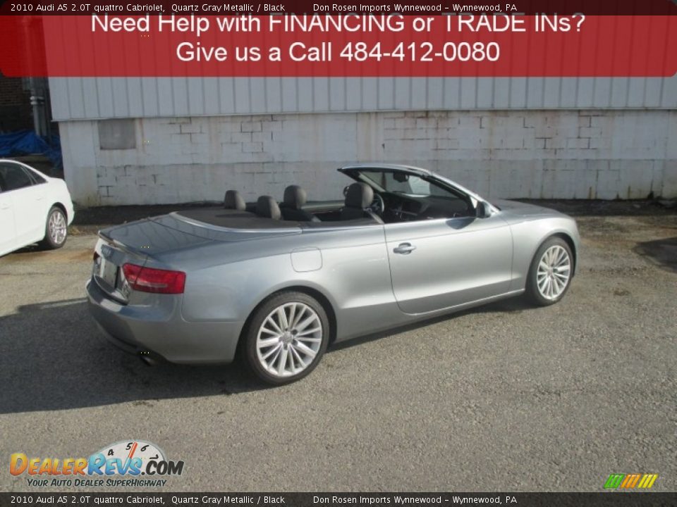 2010 Audi A5 2.0T quattro Cabriolet Quartz Gray Metallic / Black Photo #3