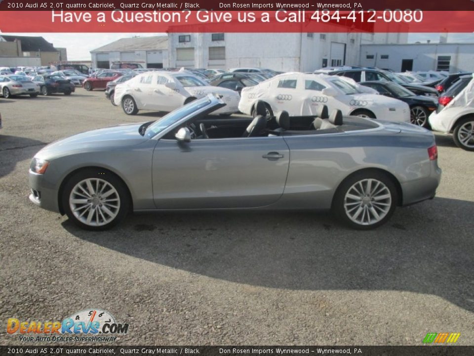 2010 Audi A5 2.0T quattro Cabriolet Quartz Gray Metallic / Black Photo #7
