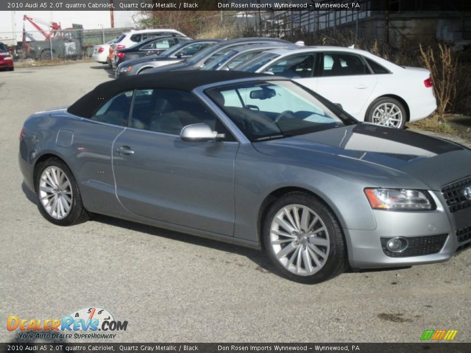 2010 Audi A5 2.0T quattro Cabriolet Quartz Gray Metallic / Black Photo #13