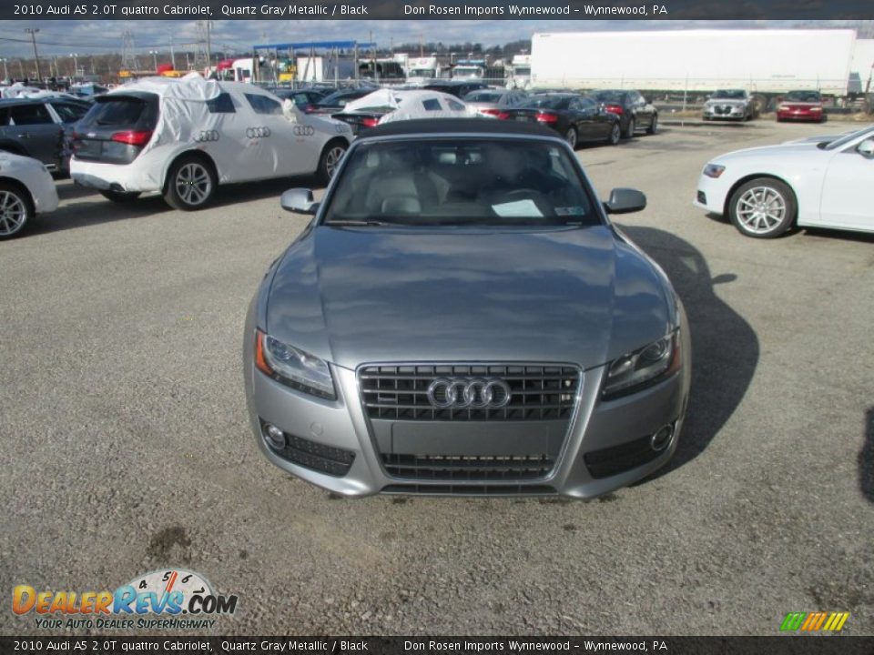 2010 Audi A5 2.0T quattro Cabriolet Quartz Gray Metallic / Black Photo #14