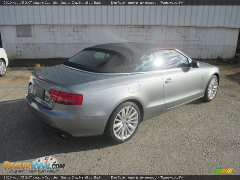 2010 Audi A5 2.0T quattro Cabriolet Quartz Gray Metallic / Black Photo #15