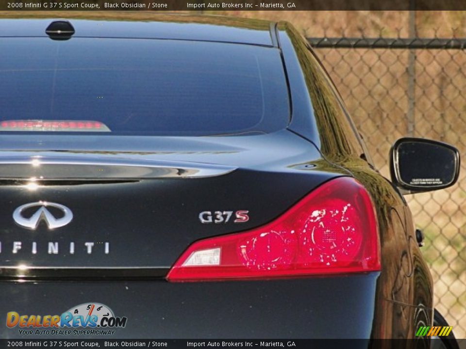 2008 Infiniti G 37 S Sport Coupe Black Obsidian / Stone Photo #22