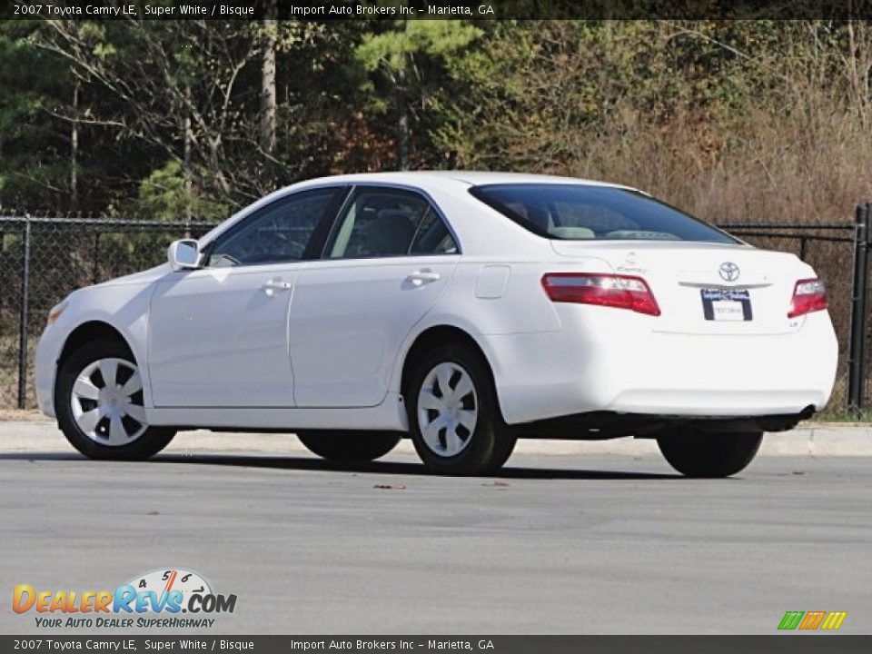 2007 Toyota Camry LE Super White / Bisque Photo #4