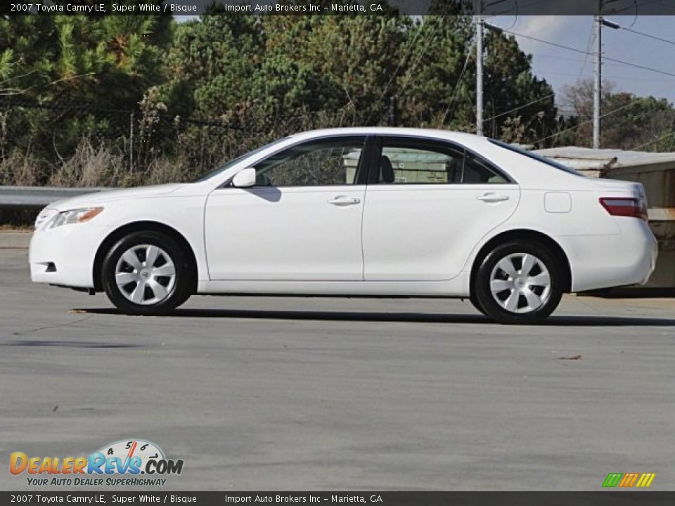 2007 Toyota Camry LE Super White / Bisque Photo #16