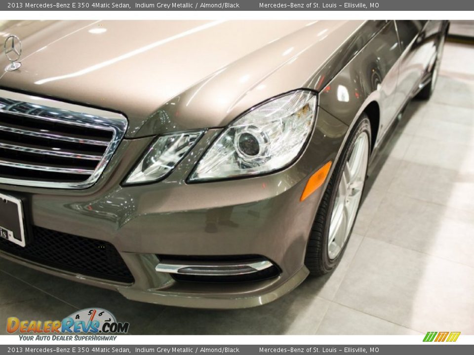 2013 Mercedes-Benz E 350 4Matic Sedan Indium Grey Metallic / Almond/Black Photo #12