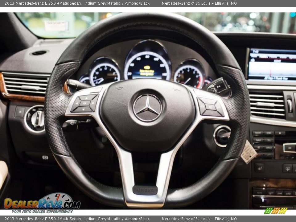 2013 Mercedes-Benz E 350 4Matic Sedan Indium Grey Metallic / Almond/Black Photo #24