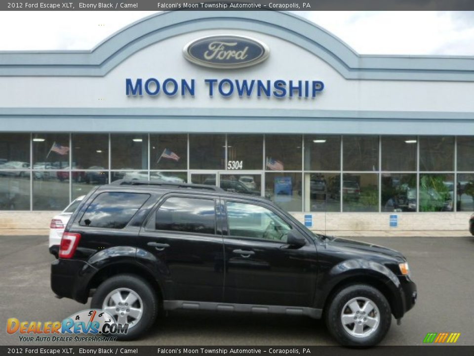 2012 Ford Escape XLT Ebony Black / Camel Photo #1