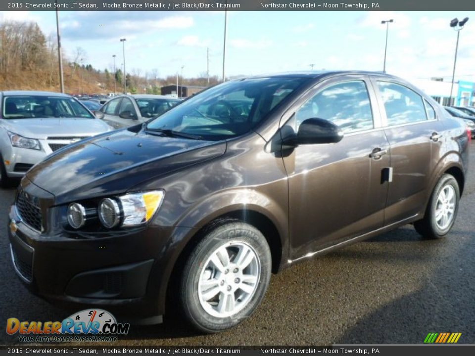 2015 Chevrolet Sonic LT Sedan Mocha Bronze Metallic / Jet Black/Dark Titanium Photo #1
