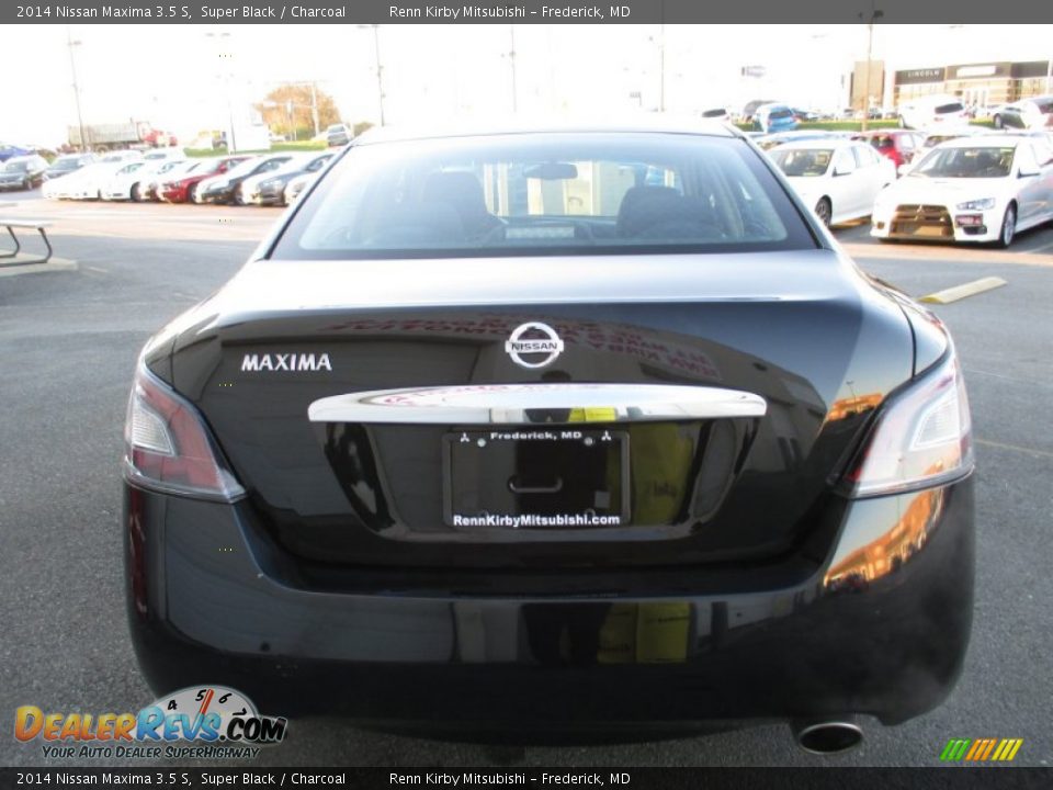 2014 Nissan Maxima 3.5 S Super Black / Charcoal Photo #7