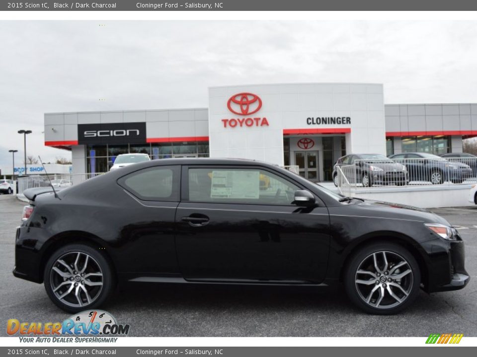 2015 Scion tC Black / Dark Charcoal Photo #2