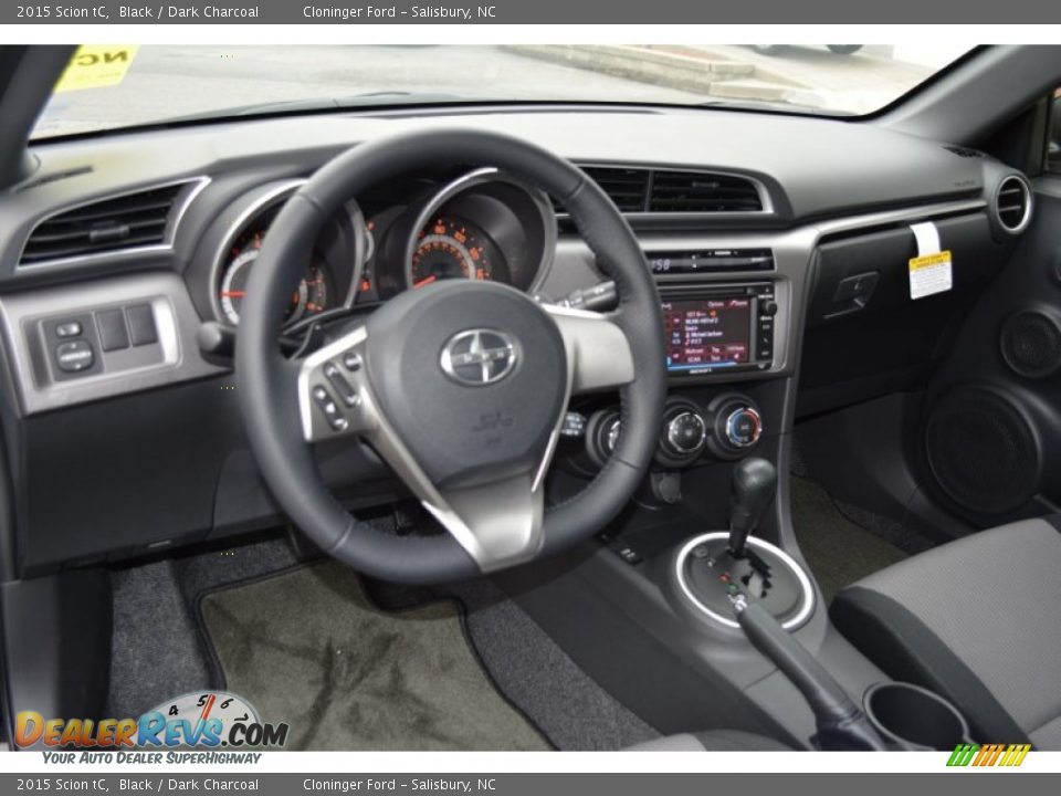 2015 Scion tC Black / Dark Charcoal Photo #7