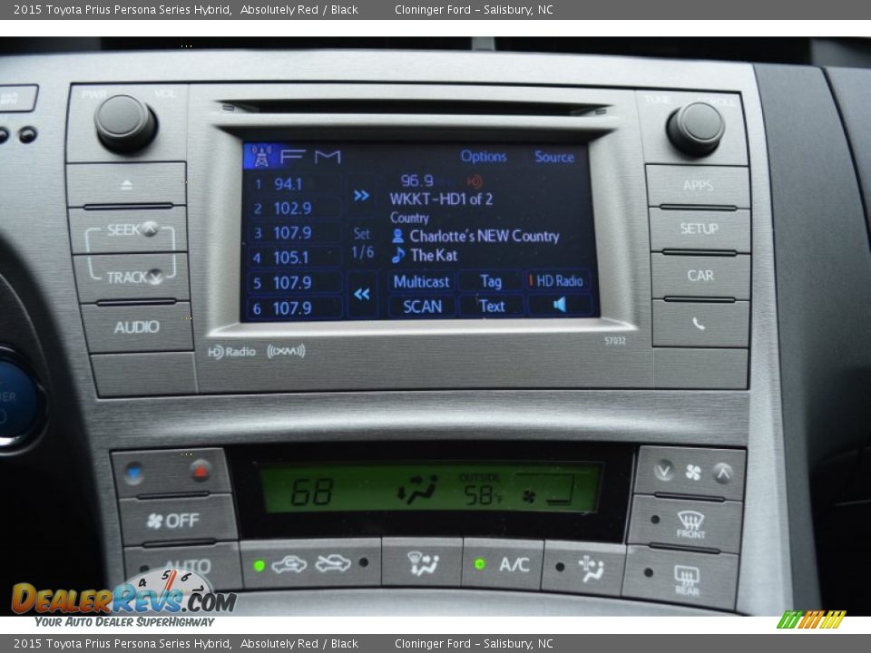 Controls of 2015 Toyota Prius Persona Series Hybrid Photo #11