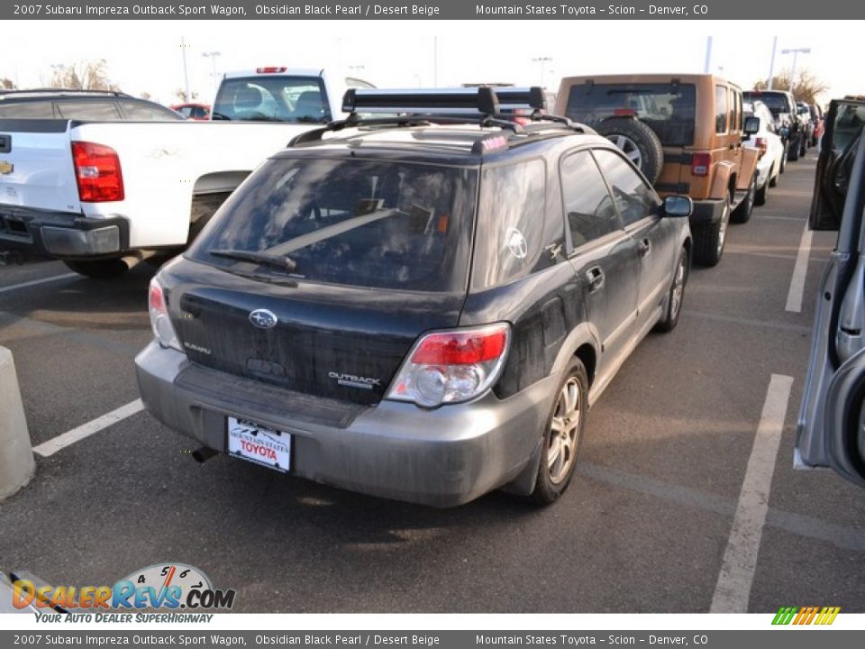 2007 Subaru Impreza Outback Sport Wagon Obsidian Black Pearl / Desert Beige Photo #2