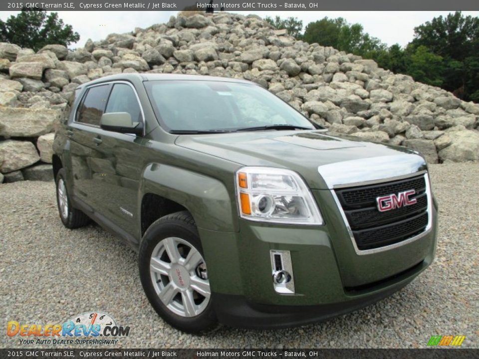 2015 GMC Terrain SLE Cypress Green Metallic / Jet Black Photo #1