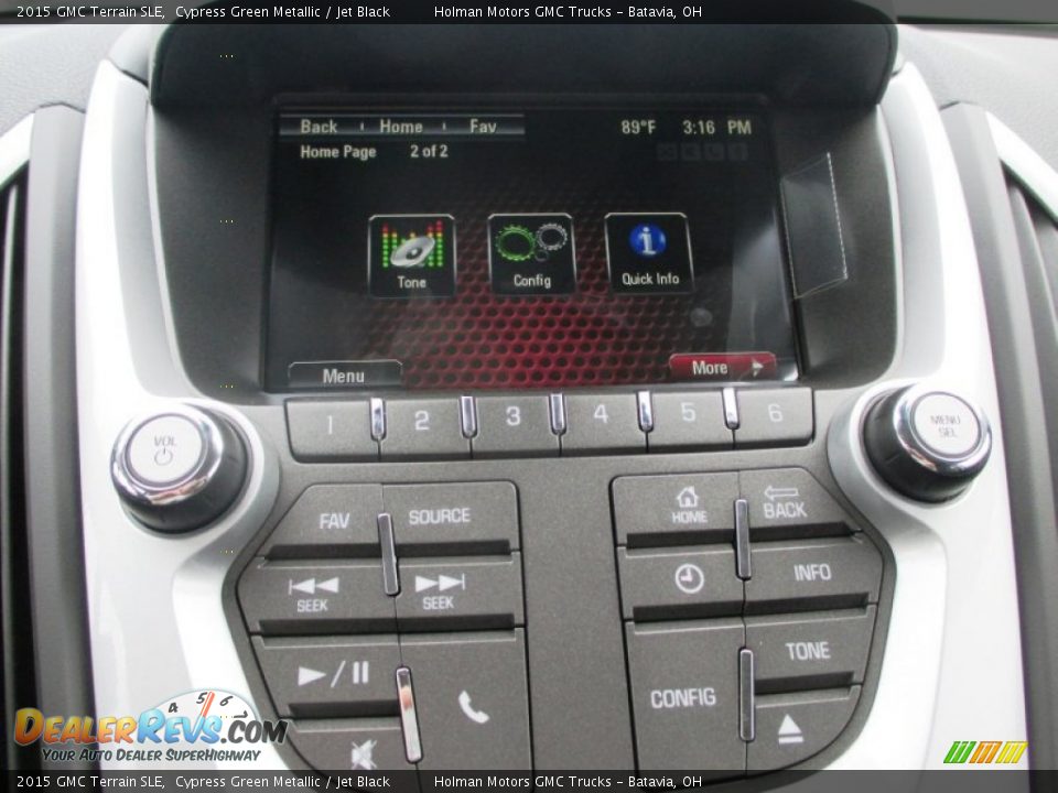 2015 GMC Terrain SLE Cypress Green Metallic / Jet Black Photo #8