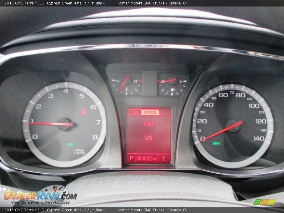 2015 GMC Terrain SLE Cypress Green Metallic / Jet Black Photo #15