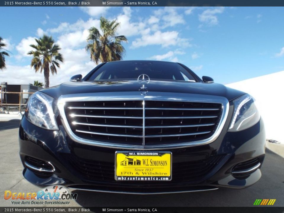 2015 Mercedes-Benz S 550 Sedan Black / Black Photo #2